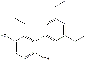 2-Ethyl-3-(3,5-diethylphenyl)benzene-1,4-diol 구조식 이미지