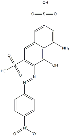 5-Amino-4-hydroxy-3-(p-nitrophenylazo)-2,7-naphthalenedisulfonic acid 구조식 이미지