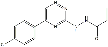 Propionic acid 2-[5-(4-chlorophenyl)-1,2,4-triazin-3-yl] hydrazide 구조식 이미지