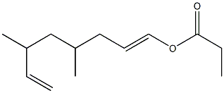 Propionic acid 4,6-dimethyl-1,7-octadienyl ester 구조식 이미지