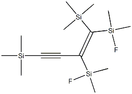 (Z)-1,4-Bis(trimethylsilyl)-1,2-bis(fluorodimethylsilyl)-1-buten-3-yne 구조식 이미지