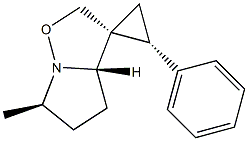 (3R,3aS,6R,2'R)-6-Methyl-2'-phenyl-3a,4,5,6-tetrahydrospiro[pyrrolo[1,2-b]isoxazole-3(2H),1'-cyclopropane] 구조식 이미지