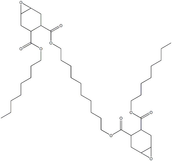 Bis[2-(octyloxycarbonyl)-4,5-epoxy-1-cyclohexanecarboxylic acid]1,10-decanediyl ester Structure