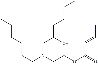 Crotonic acid 2-[N-hexyl-N-(2-hydroxyhexyl)amino]ethyl ester Structure