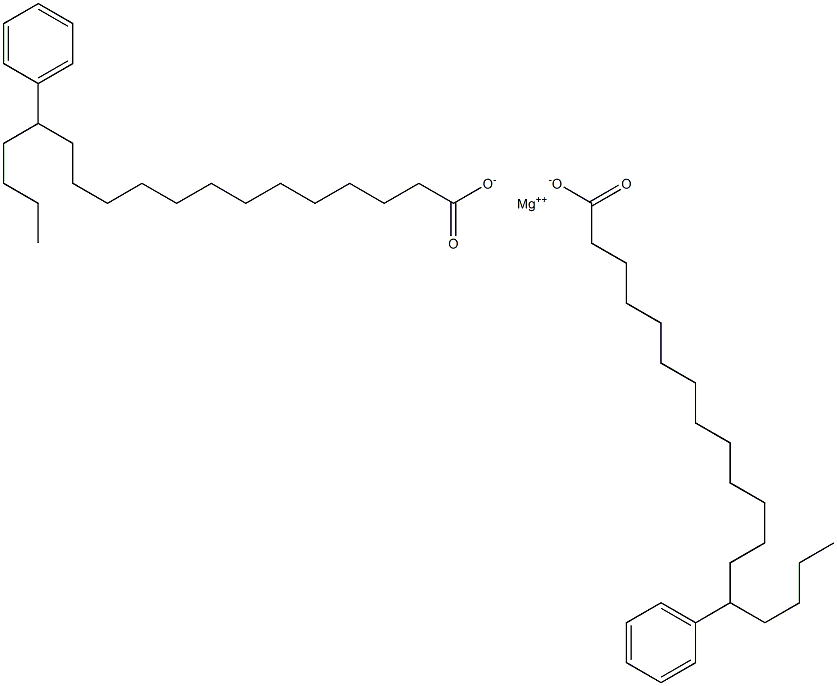 Bis(14-phenylstearic acid)magnesium salt Structure