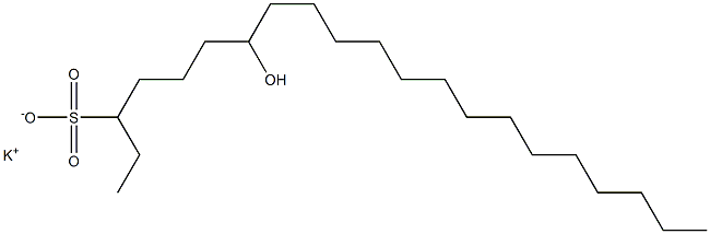 7-Hydroxyhenicosane-3-sulfonic acid potassium salt Structure