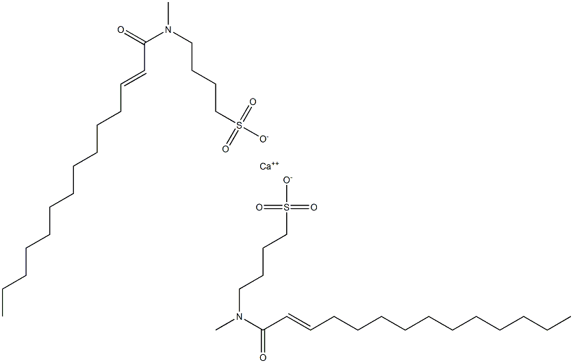 Bis[4-[N-(2-tetradecenoyl)-N-methylamino]-1-butanesulfonic acid]calcium salt Structure