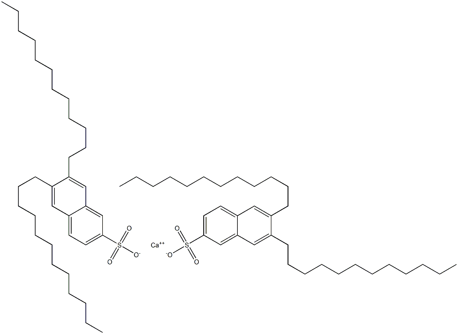 Bis(6,7-didodecyl-2-naphthalenesulfonic acid)calcium salt 구조식 이미지