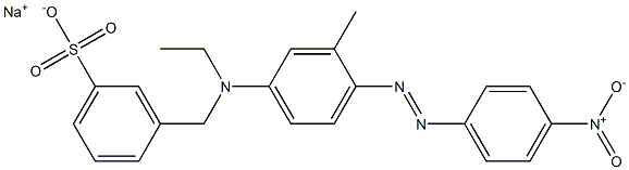 3-[N-Ethyl-N-[4-[(4-nitrophenyl)azo]-3-methylphenyl]aminomethyl]benzenesulfonic acid sodium salt Structure