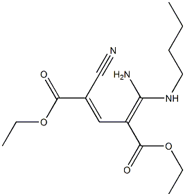 2-Cyano-4-[amino(butylamino)methylene]-2-pentenedioic acid diethyl ester 구조식 이미지