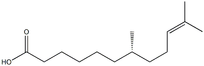 [S,(-)]-7,11-Dimethyl-10-dodecenoic acid 구조식 이미지