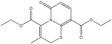 3-Methyl-6-oxo-2H,6H-pyrido[2,1-b][1,3]thiazine-4,9-dicarboxylic acid diethyl ester Structure