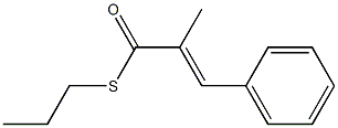 2-Methyl-3-phenylpropenethioic acid S-propyl ester Structure