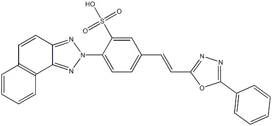 2-[4-[2-(5-Phenyl-1,3,4-oxadiazol-2-yl)vinyl]-2-sulfophenyl]-2H-naphtho[1,2-d]triazole Structure