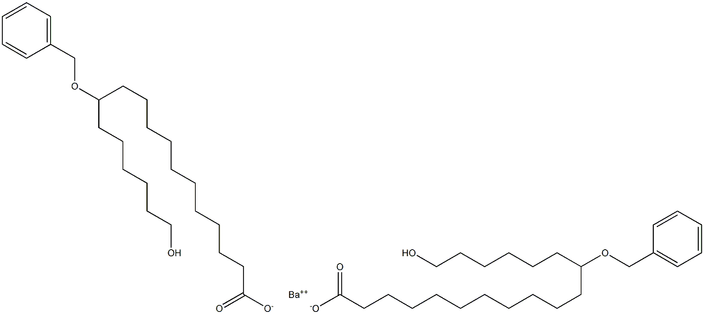 Bis(12-benzyloxy-18-hydroxystearic acid)barium salt Structure
