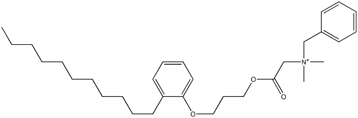 N,N-Dimethyl-N-benzyl-N-[[[3-(2-undecylphenyloxy)propyl]oxycarbonyl]methyl]aminium 구조식 이미지