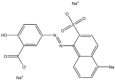 5-(5-Sodiosulfo-1-naphtylazo)salicylic acid sodium salt 구조식 이미지