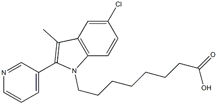 5-Chloro-3-methyl-2-(3-pyridyl)-1H-indole-1-octanoic acid 구조식 이미지