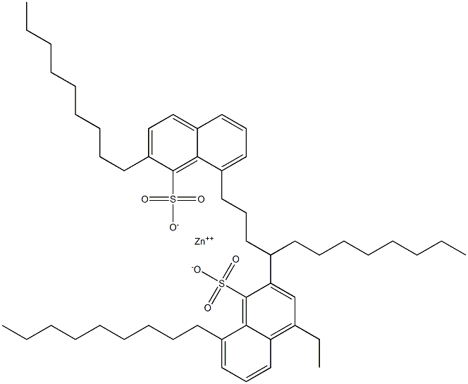 Bis(2,8-dinonyl-1-naphthalenesulfonic acid)zinc salt Structure