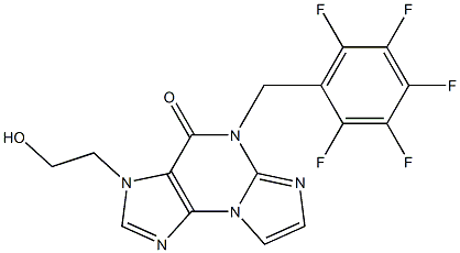 3-(2-Hydroxyethyl)-5-(2,3,4,5,6-pentafluorobenzyl)-3H-imidazo[2,1-b]purin-4(5H)-one Structure