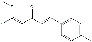 (E)-5-[4-Methylphenyl]-1,1-bis(methylthio)-1,4-pentadien-3-one 구조식 이미지