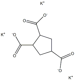 1,2,4-Cyclopentanetricarboxylic acid tripotassium salt 구조식 이미지