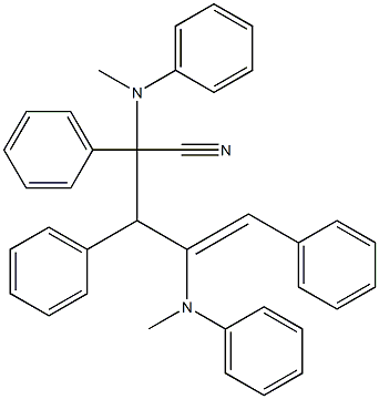 2,3,5-Triphenyl-2,4-bis(N-methylphenylamino)-4-pentenonitrile Structure