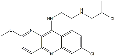 N-(7-Chloro-2-methoxybenzo[b]-1,5-naphthyridin-10-yl)-N'-(2-chloropropyl)-1,2-ethanediamine 구조식 이미지