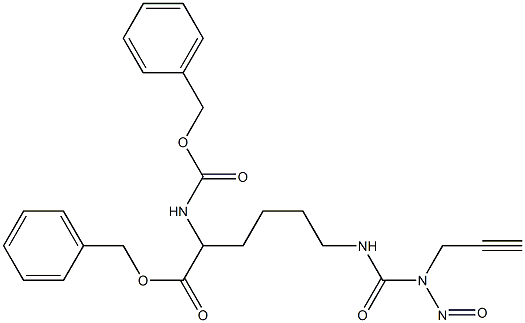 1-(2-Propynyl)-1-nitroso-3-[5-[[(benzyloxy)carbonyl]amino]-5-[(benzyloxy)carbonyl]pentyl]urea 구조식 이미지