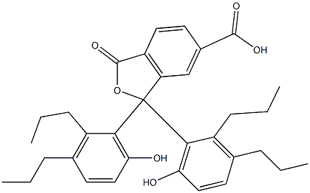 1,3-Dihydro-1,1-bis(6-hydroxy-2,3-dipropylphenyl)-3-oxoisobenzofuran-6-carboxylic acid Structure