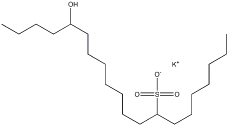 16-Hydroxyicosane-8-sulfonic acid potassium salt 구조식 이미지