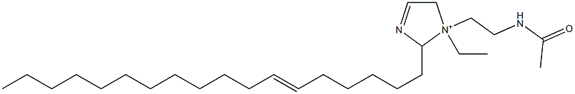 1-[2-(Acetylamino)ethyl]-1-ethyl-2-(6-octadecenyl)-3-imidazoline-1-ium 구조식 이미지