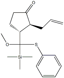 (2S,3R)-2-(2-Propen-1-yl)-3-[methoxy(phenylthio)(trimethylsilyl)methyl]cyclopentanone Structure