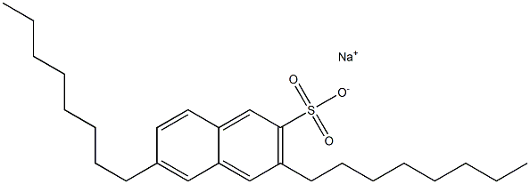 3,6-Dioctyl-2-naphthalenesulfonic acid sodium salt Structure