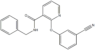 N-Benzyl-2-(3-cyanophenoxy)nicotinamide Structure