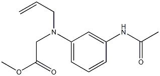 (3-Acetylamino-N-allylanilino)acetic acid methyl ester 구조식 이미지