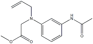 (3-Acetylamino-N-allylanilino)acetic acid methyl ester Structure