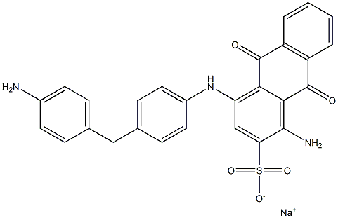 1-Amino-4-[p-(p-aminobenzyl)anilino]-9,10-dioxo-9,10-dihydroanthracene-2-sulfonic acid sodium salt 구조식 이미지