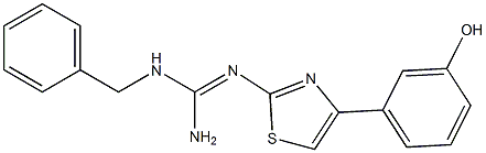 2-[[Amino(benzylamino)methylene]amino]-4-(3-hydroxyphenyl)thiazole 구조식 이미지