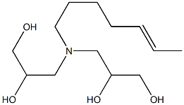 3,3'-(5-Heptenylimino)bis(propane-1,2-diol) 구조식 이미지