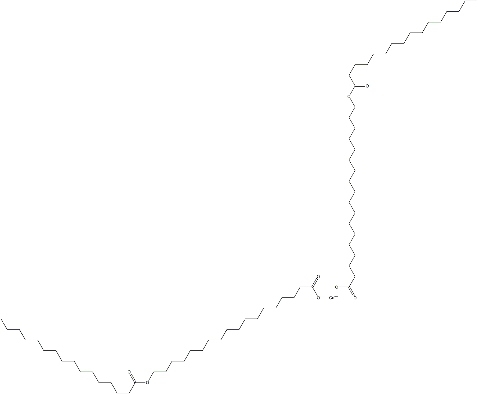 Bis(18-palmitoyloxystearic acid)calcium salt Structure