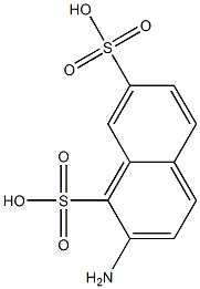 2-Amino-1,7-naphthalenedisulfonic acid 구조식 이미지