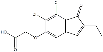 [[6,7-Dichloro-2-ethyl-1-oxo-1H-inden-5-yl]oxy]acetic acid 구조식 이미지