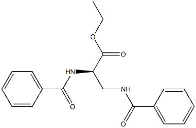 [R,(+)]-2,3-Di(benzoylamino)propionic acid ethyl ester Structure