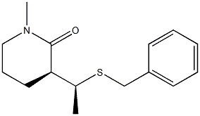 (3S)-3-[(1S)-1-Benzylthioethyl]-1-methylpiperidin-2-one 구조식 이미지