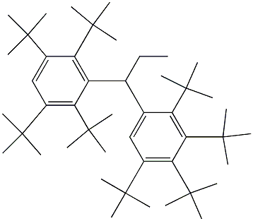 1-(2,3,4,5-Tetra-tert-butylphenyl)-1-(2,3,5,6-tetra-tert-butylphenyl)propane 구조식 이미지