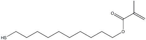 Methacrylic acid 10-mercaptodecyl ester 구조식 이미지