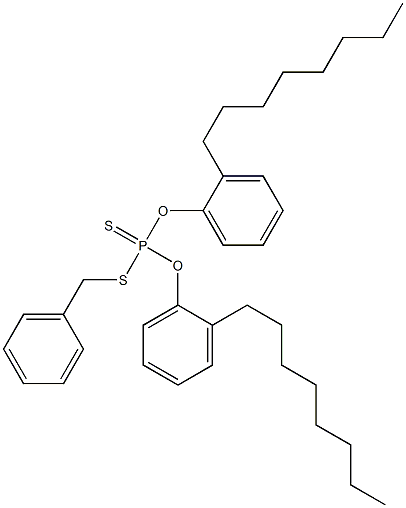 Dithiophosphoric acid O,O-bis(2-octylphenyl)S-benzyl ester Structure
