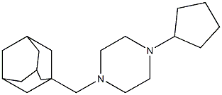 1-Cyclopentyl-4-(1-adamantylmethyl)piperazine 구조식 이미지