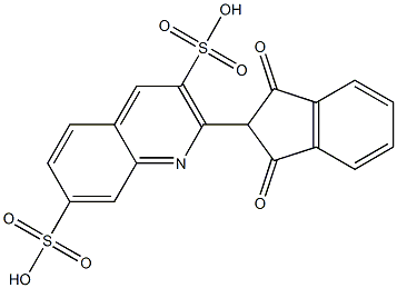 2-(1,3-Dioxoindan-2-yl)quinoline-3,7-disulfonic acid Structure